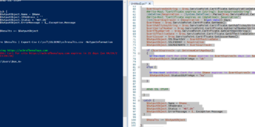 Generating report for SSL Certificates for Websites with PowerShell
